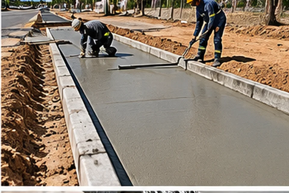 Execução de calçada e passeio em concreto no DF